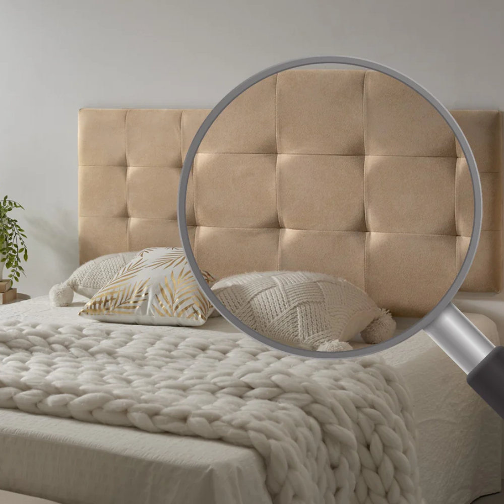 Checkered Fabric Headboard