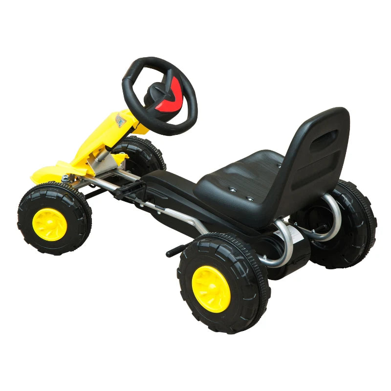 HOMCOM Children Pedal Go Kart Kids Ride On Bike Toy Manual Racing Rider