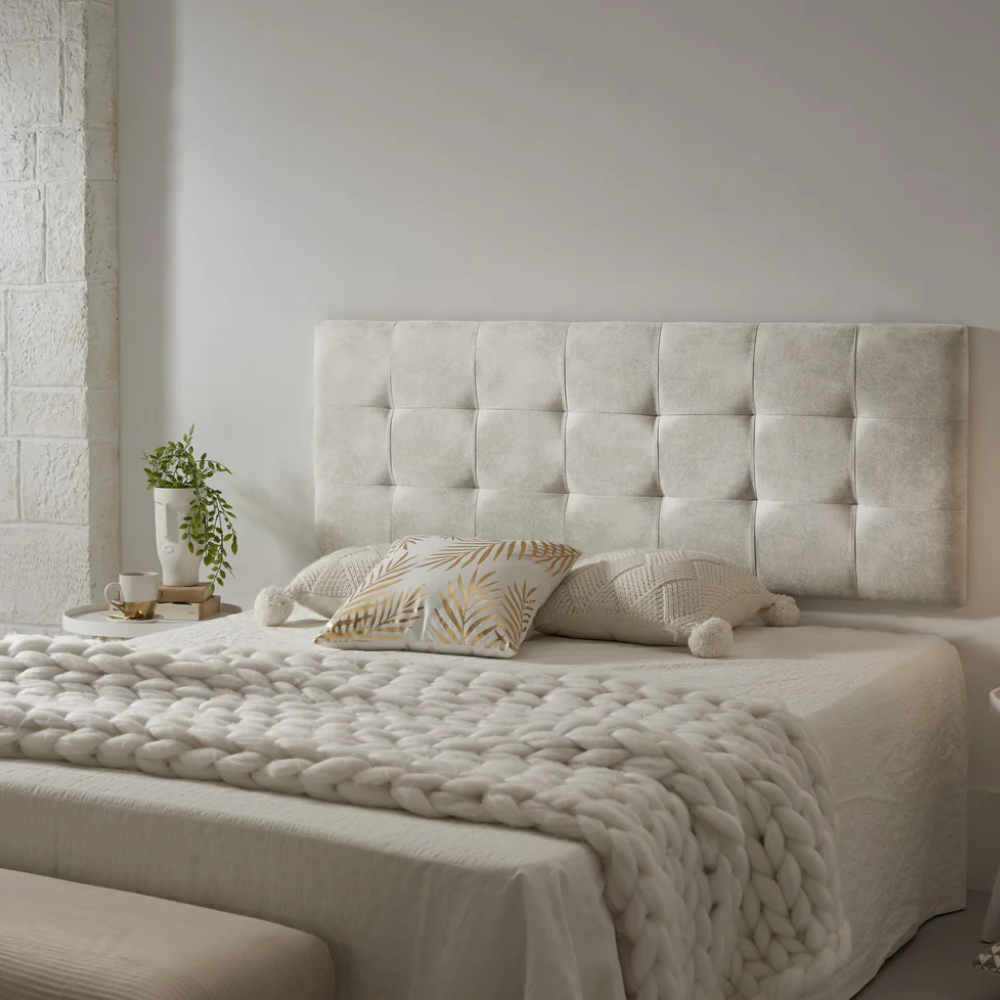 Checkered Fabric Headboard