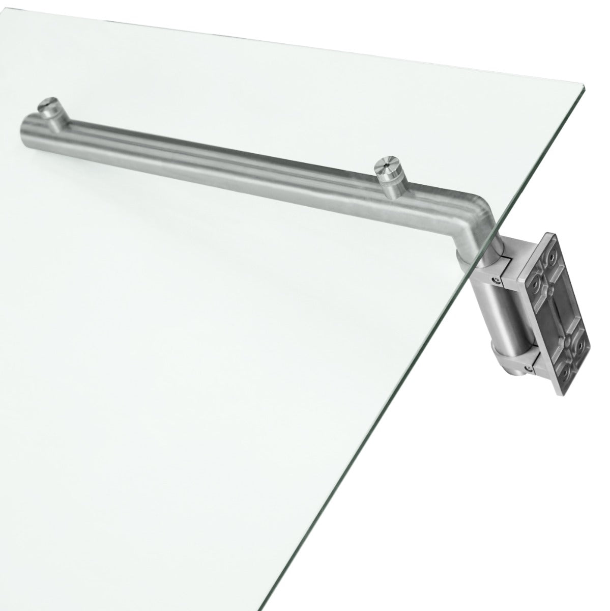 MonsterShop Glass Door Canopy & Brackets, 120cm W, 80cm D