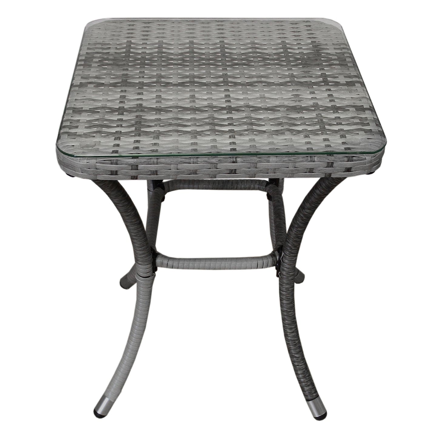 Jardí Rattan Bistro Set Grey