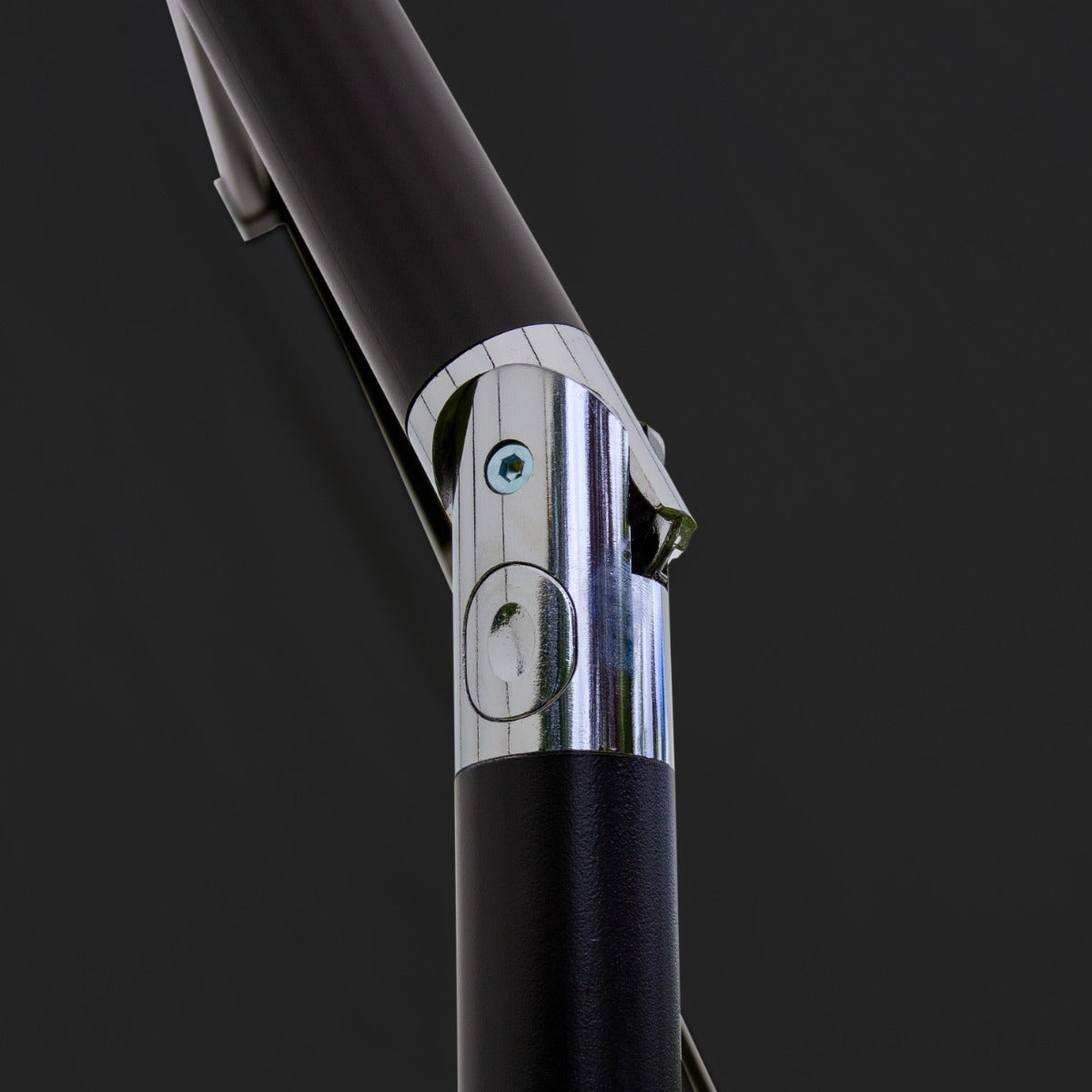 Black 2.7m LED Tilt Parasol