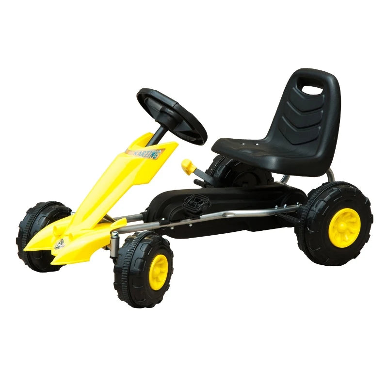 HOMCOM Children Pedal Go Kart Kids Ride On Bike Toy Manual Racing Rider