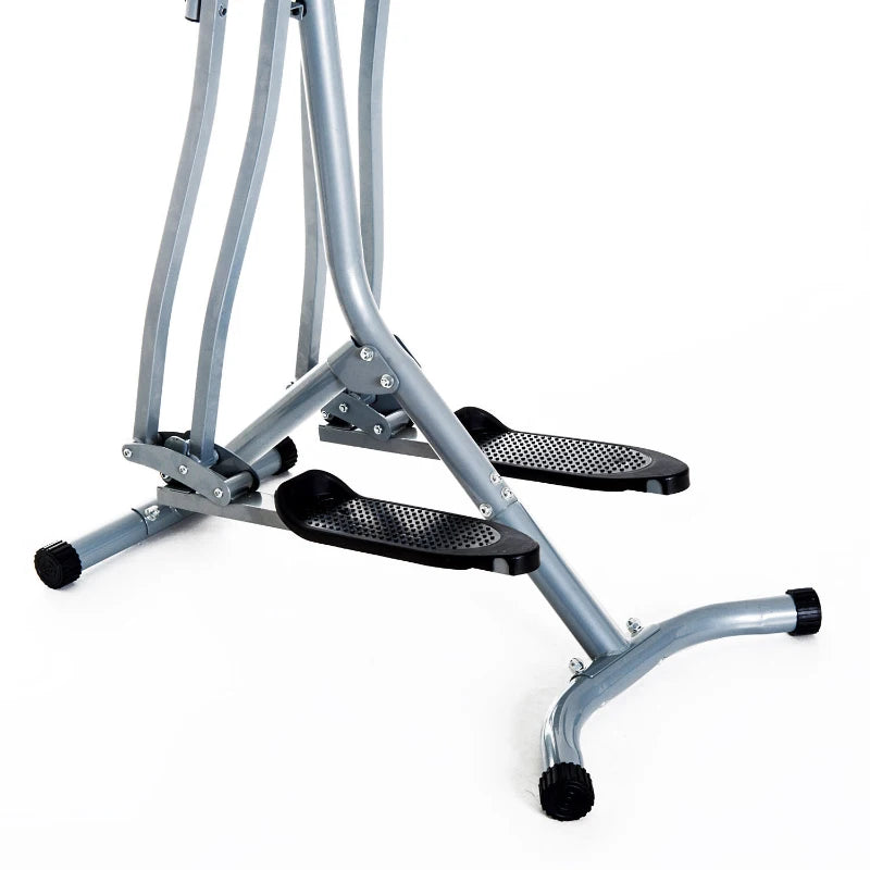 HOMCOM Air Walker Glider, Cross Trainer Fitness Machine, with LCD, for Home Gym, Grey