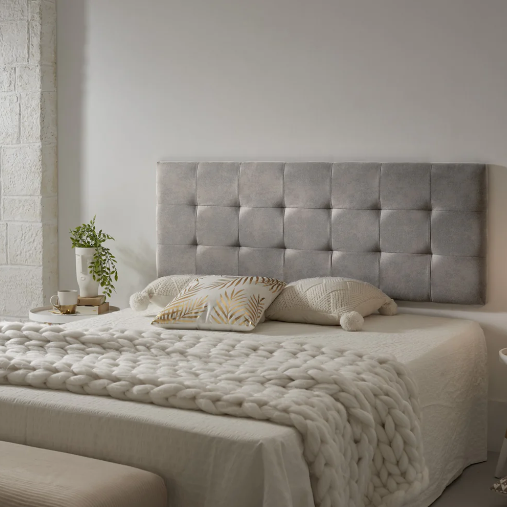 Checkered Fabric Headboard