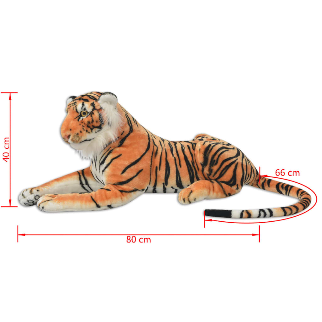 Tiger Toy Plush Brown Xxl