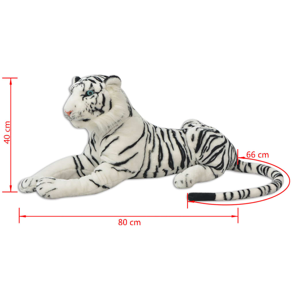 Tiger Toy Plush White Xxl