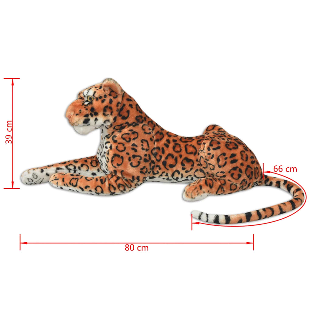Leopard Toy Plush Brown Xxl