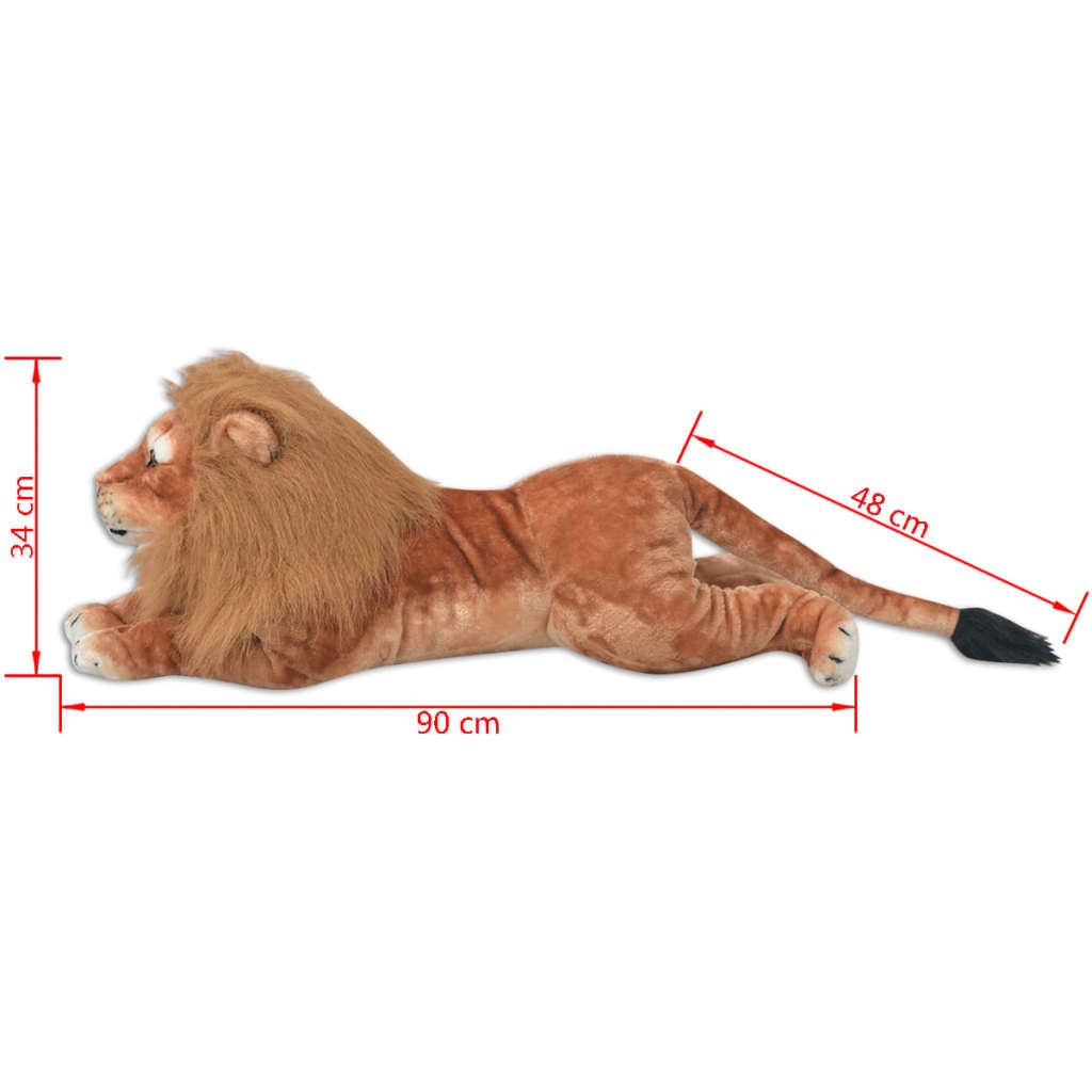 Lion Toy Plush Brown Xxl