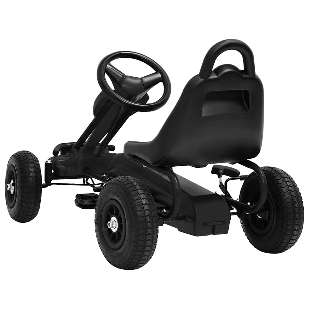 Pedal Go-Kart With Pneumatic Tyres Black