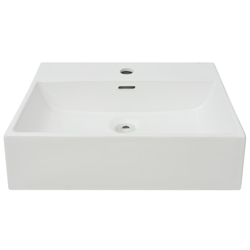 Basin With Faucet Hole Ceramic