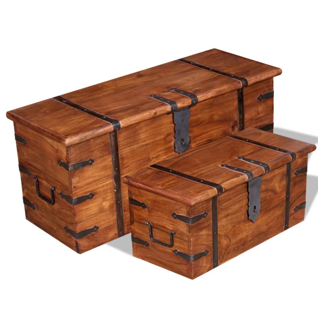 Storage Chest Acacia Wood