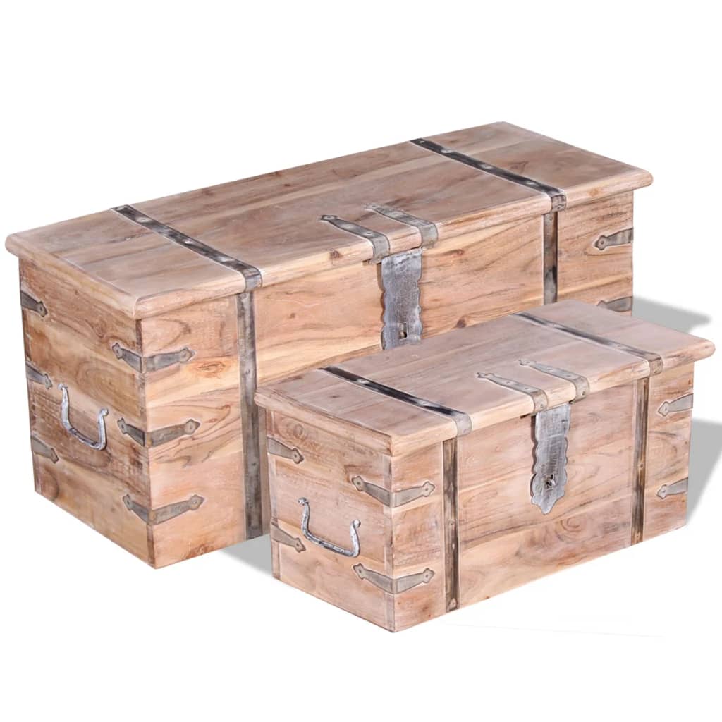 Storage Chest Acacia Wood