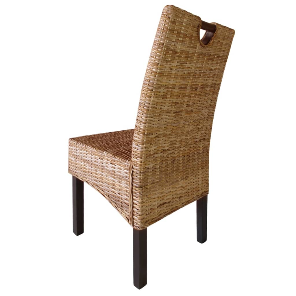 Dining Chair 4 Pcs Kubu Rattan Mango Wood