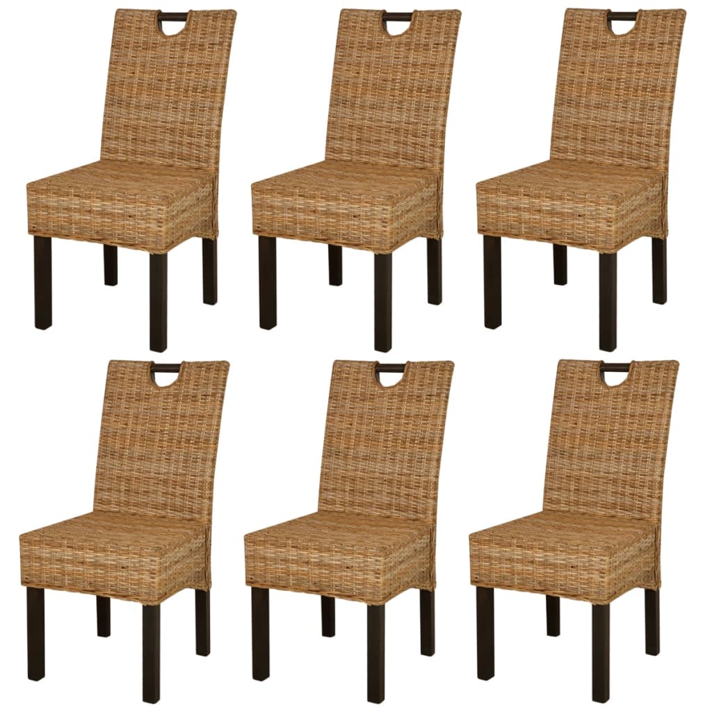 Dining Chair 4 Pcs Kubu Rattan Mango Wood