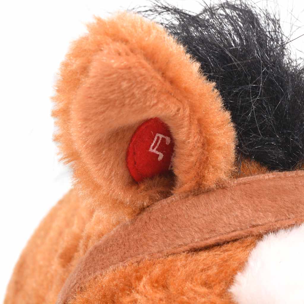 Standing Toy Horse Plush Brown
