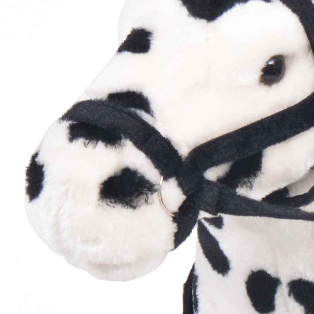Standing Plush Toy Horse Black And White Xxl