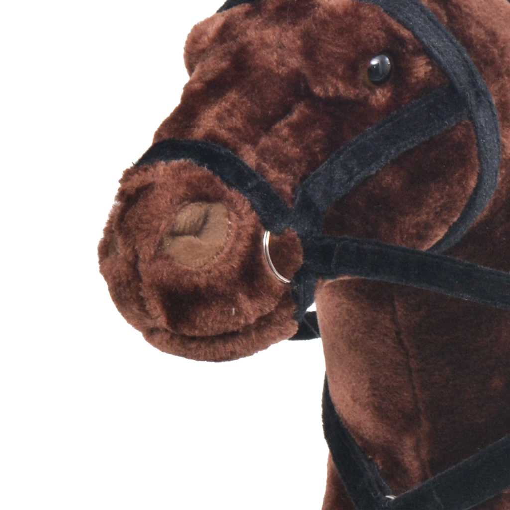 Standing Plush Toy Horse Dark Brown Xxl