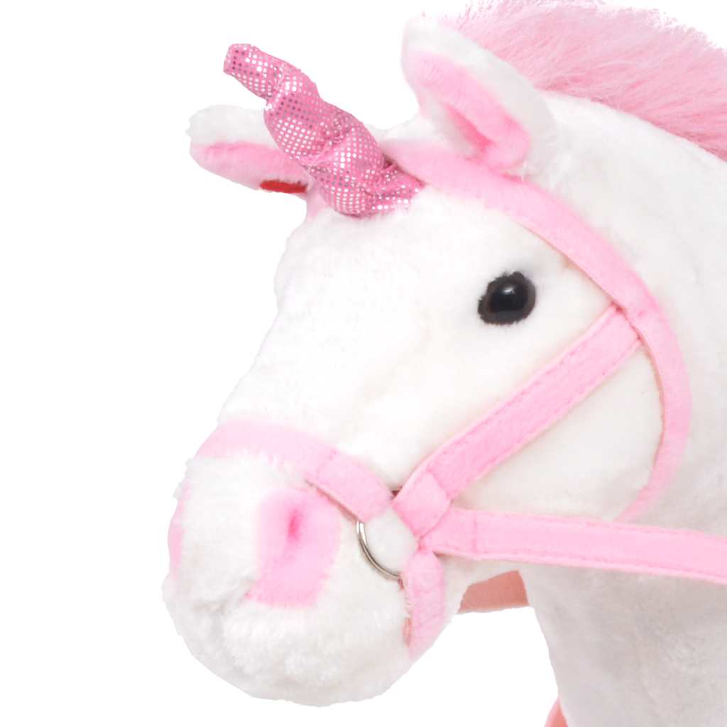 Standing Plush Toy Unicorn White And Pink Xxl