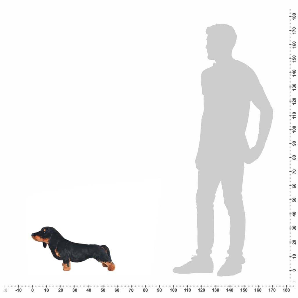 Standing Plush Toy Dachshund Dog Black Xxl