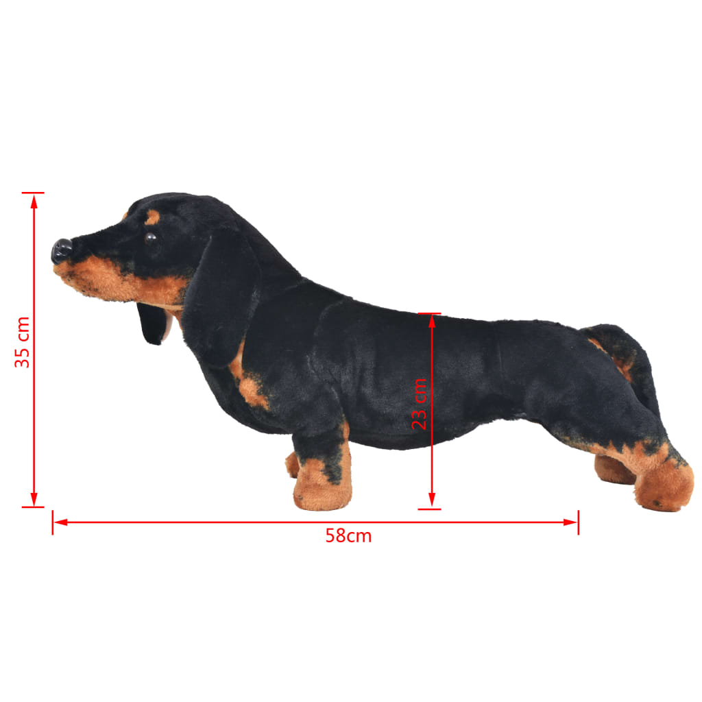Standing Plush Toy Dachshund Dog Black Xxl