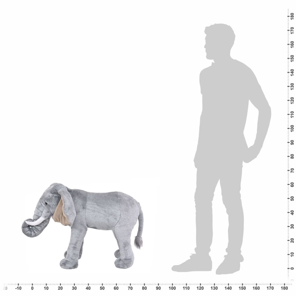 Standing Plush Toy Elephant Grey Xxl