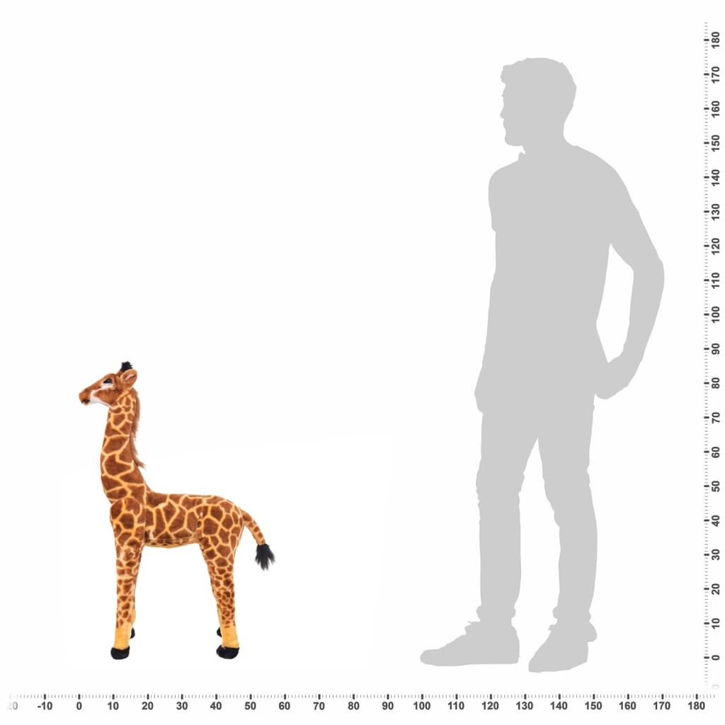 Standing Plush Toy Giraffe Brown And Yellow Xxl