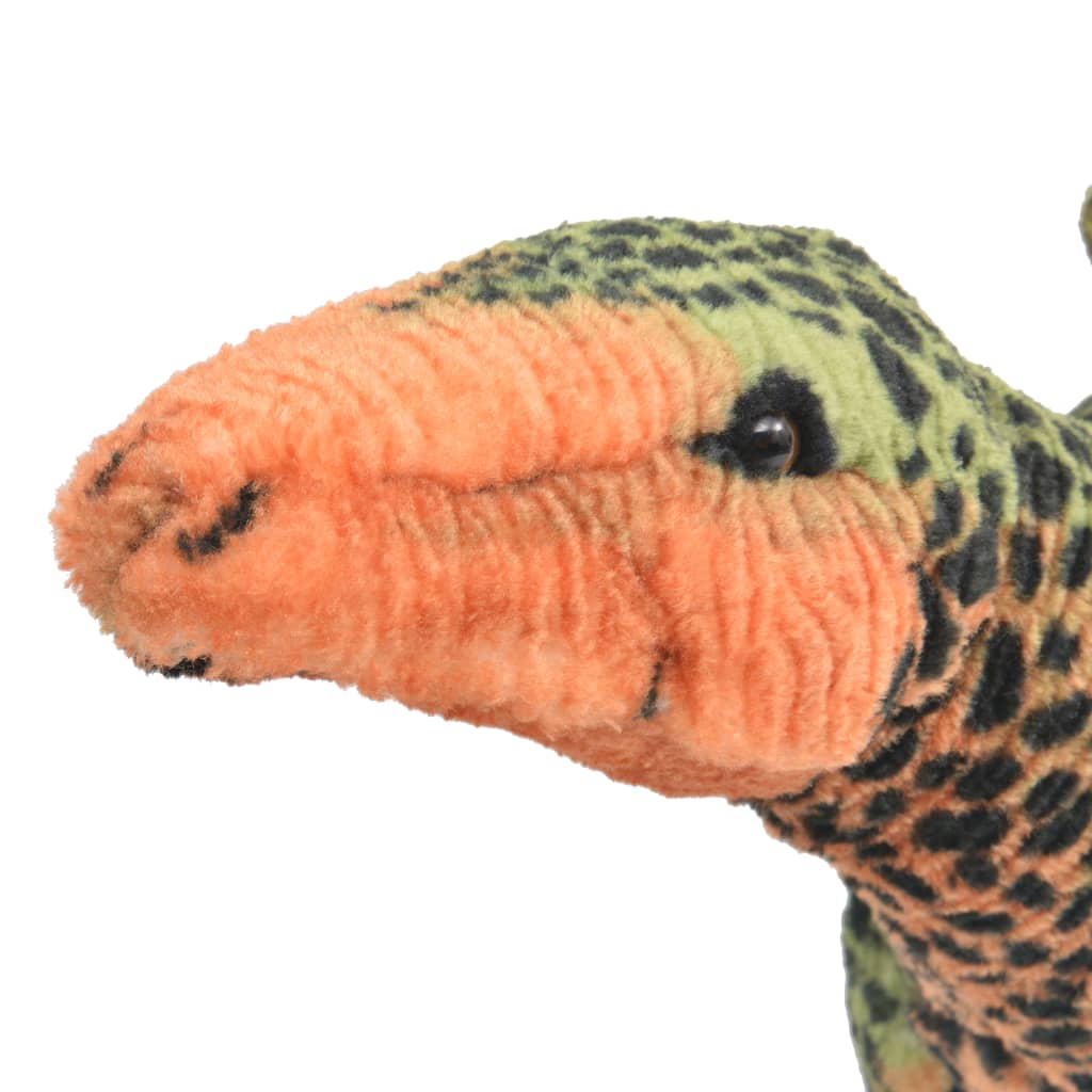 Standing Plush Toy Stegosaurus Dinosaur Green And Orange Xxl