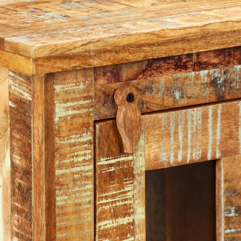Wall Cabinet Solid Reclaimed Wood 44X21X72 Cm