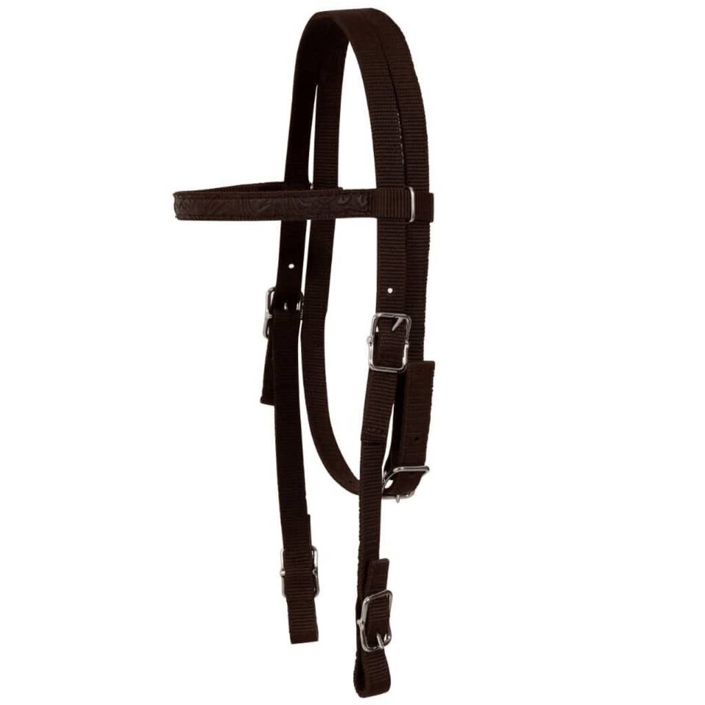 Western Saddle. Headstall&Breast Collar Real Leather 16"