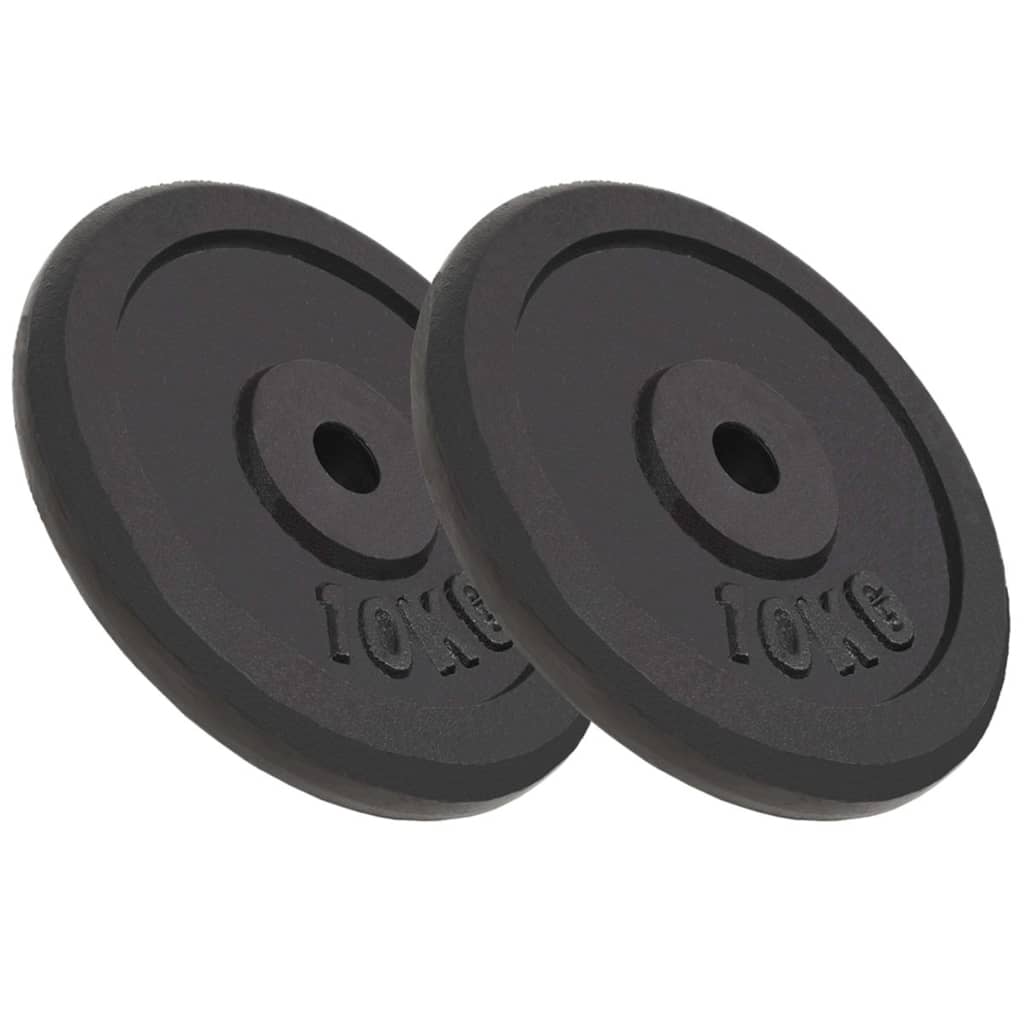 Weight Plates 2 Pcs 2X10 Kg Cast Iron
