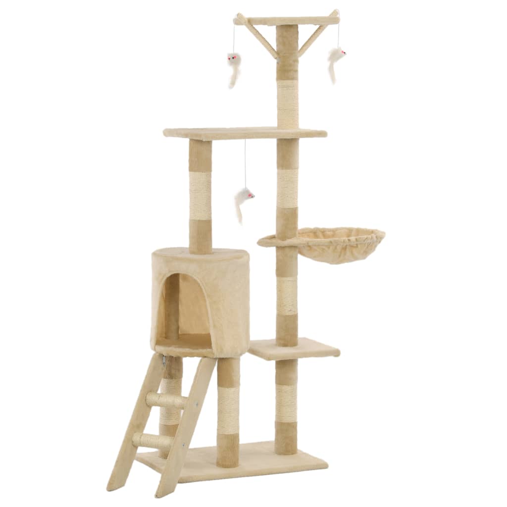 Cat Tree With Sisal Scratching Posts 138 Cm