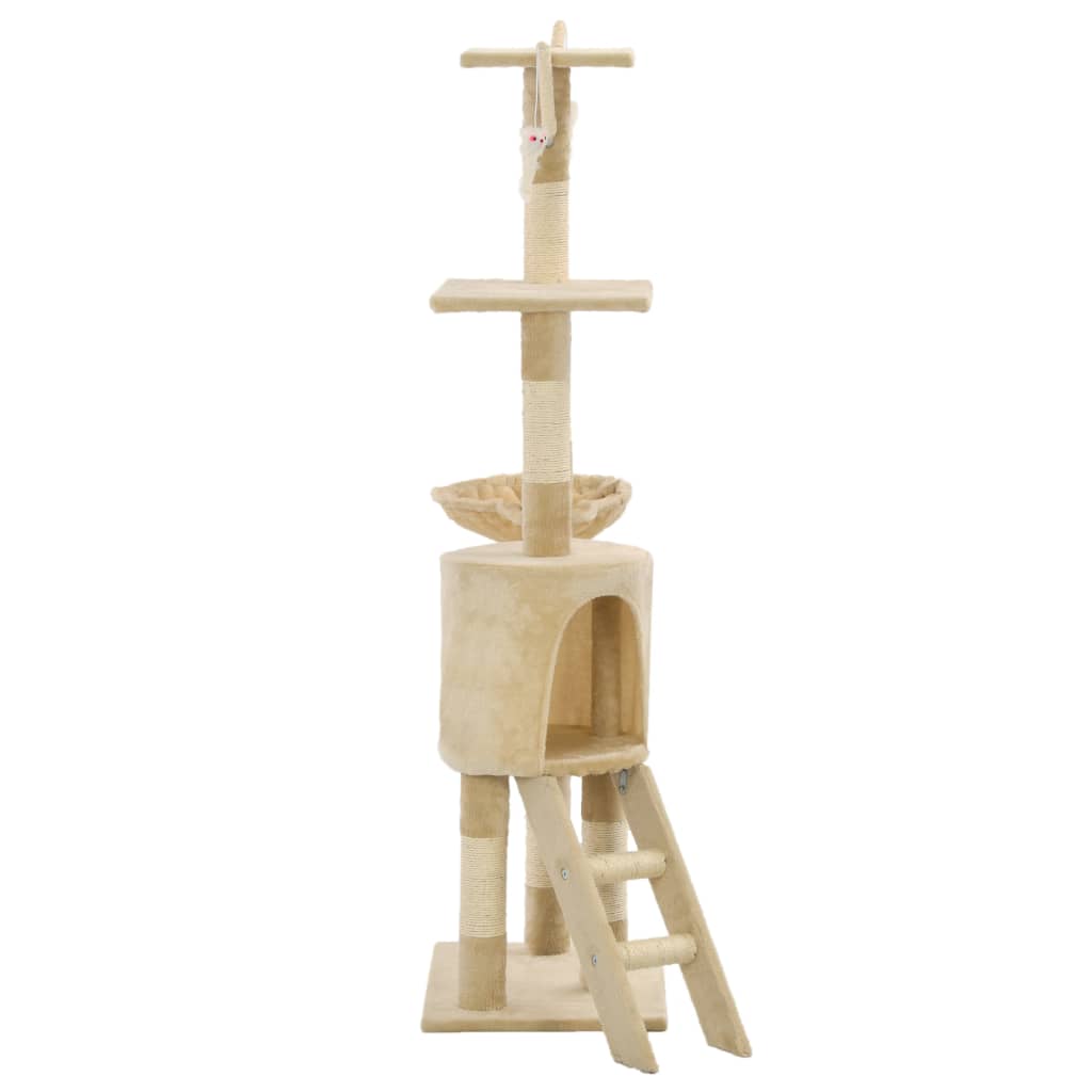 Cat Tree With Sisal Scratching Posts 138 Cm