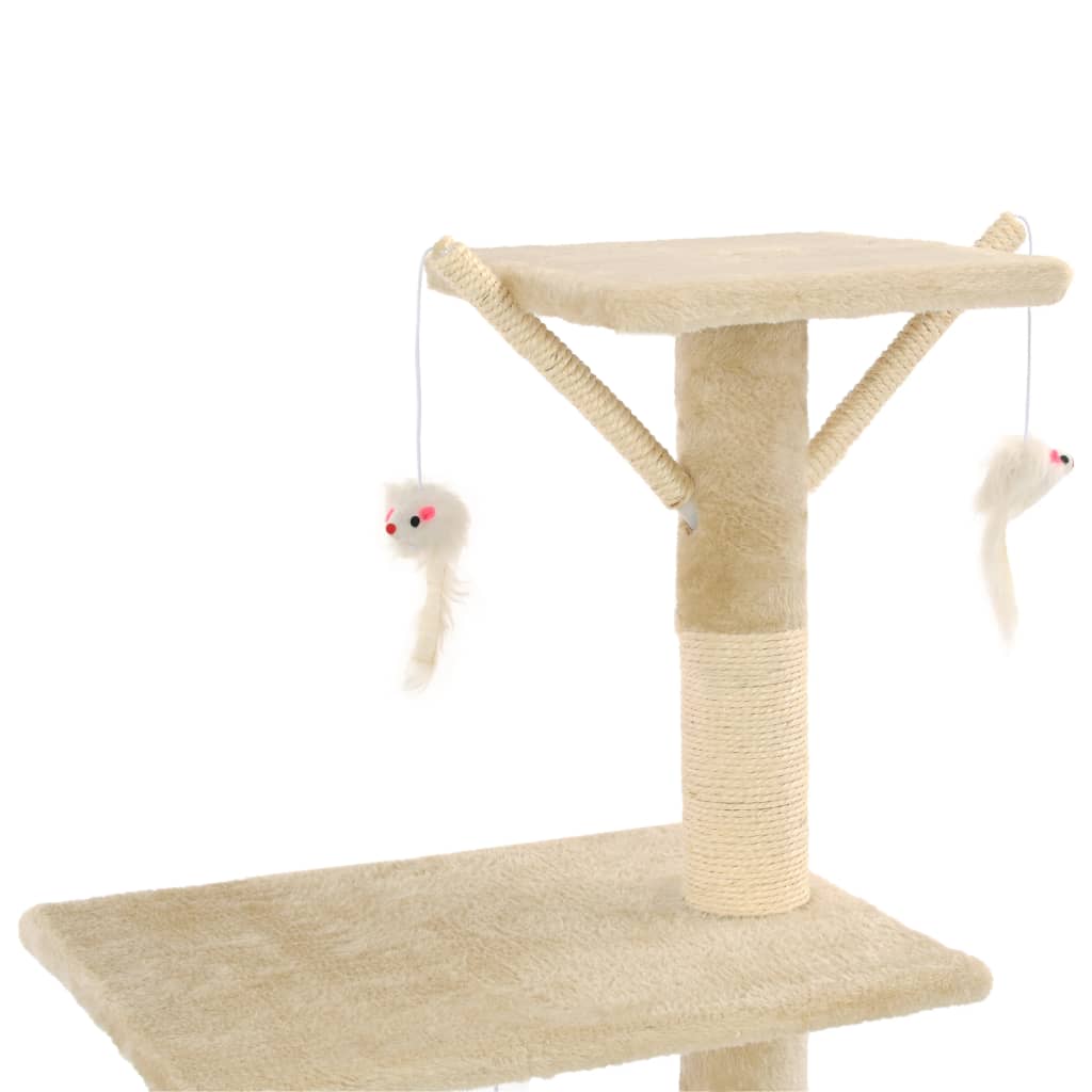 Cat Tree With Sisal Scratching Posts 138 Cm
