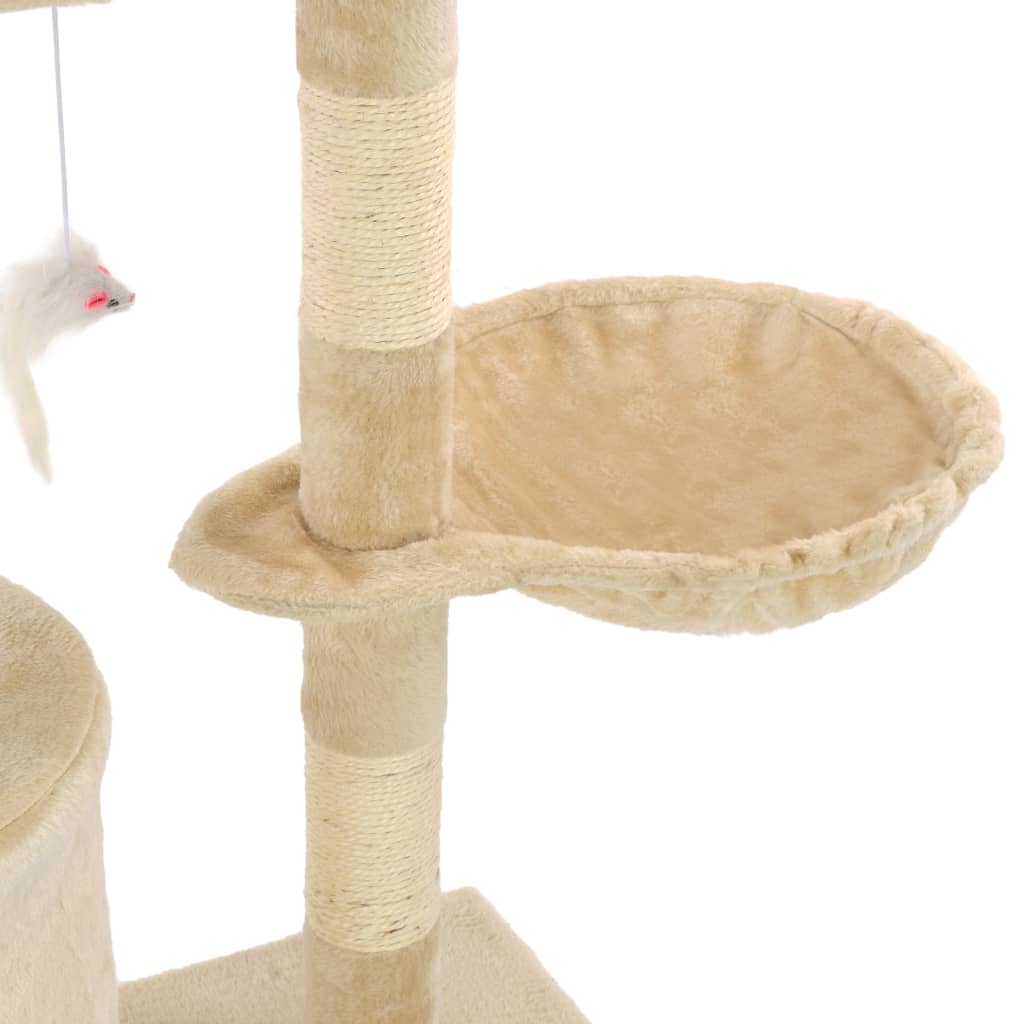 Cat Tree With Sisal Scratching Posts 138 Cm