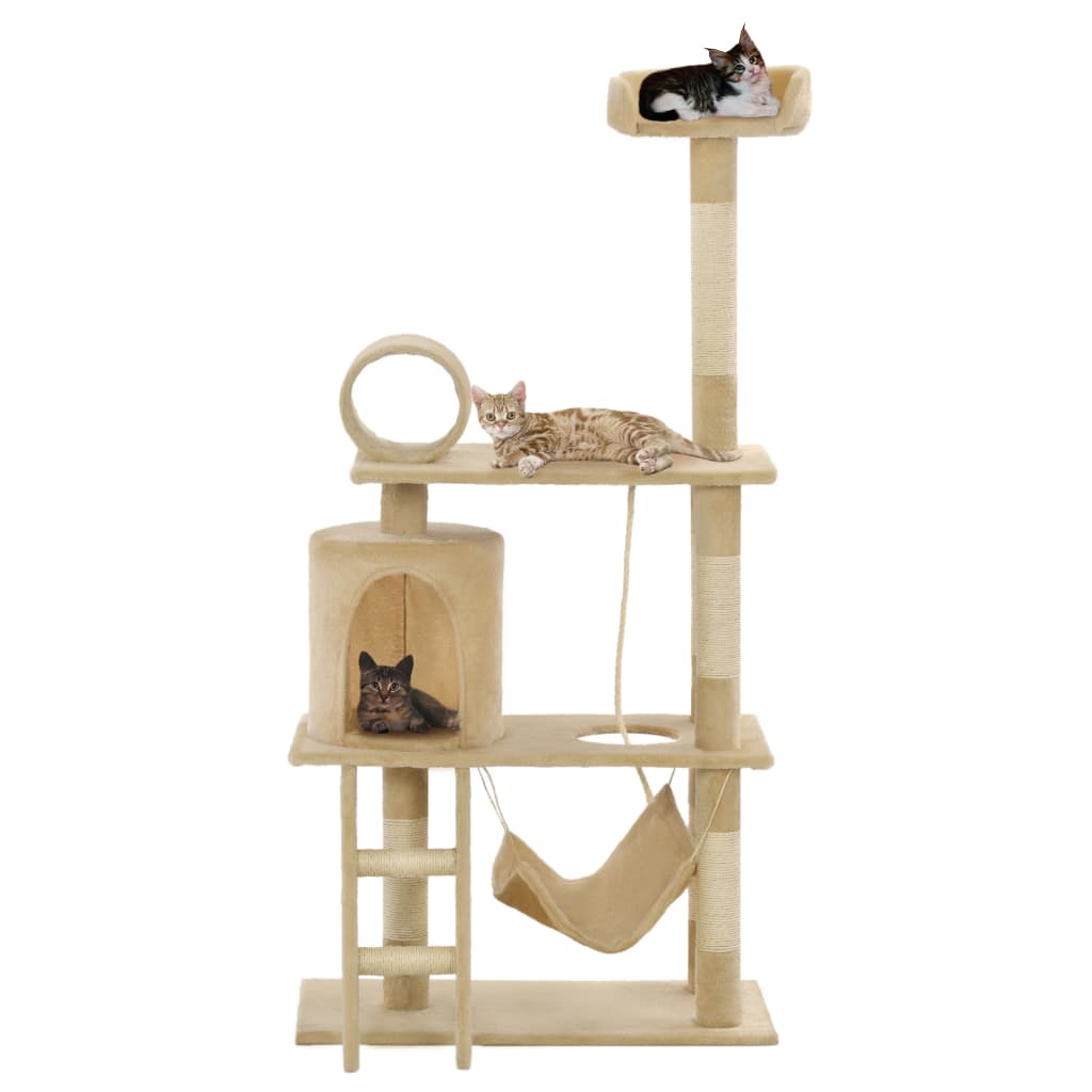 Cat Tree With Sisal Scratching Posts 140 Cm