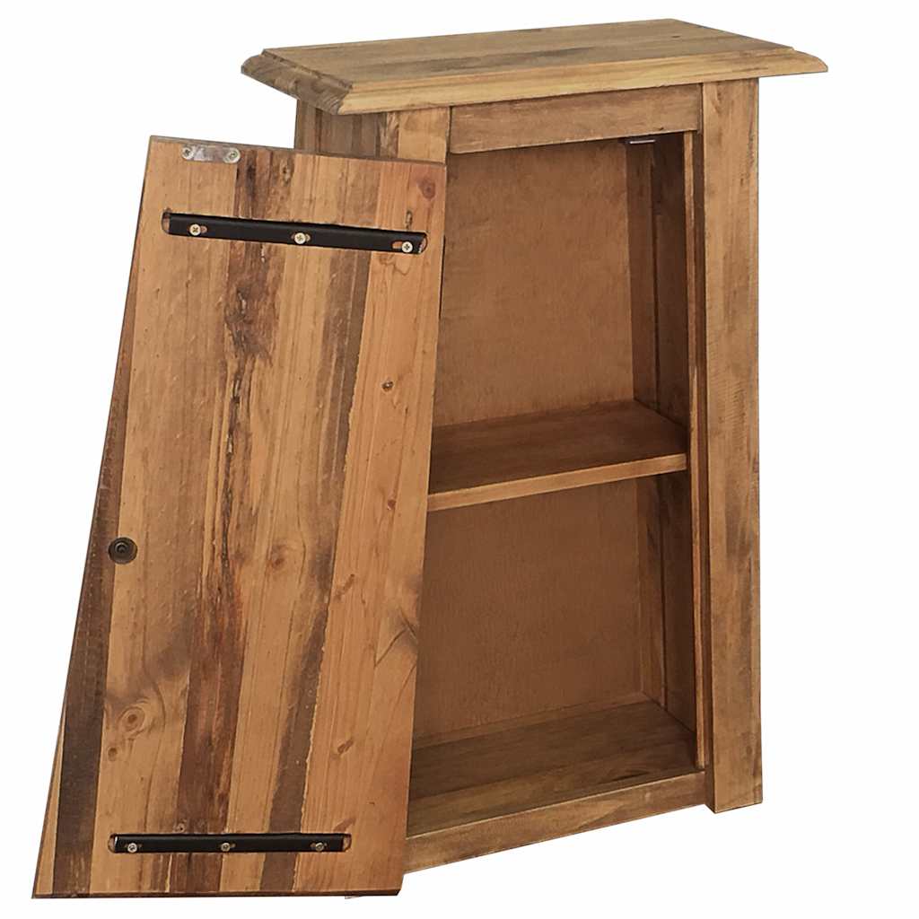 Bathroom Wall Cabinet Solid Pinewood 42X23X70 Cm