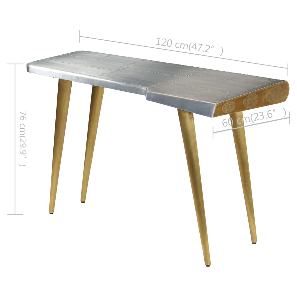 Aviator Writing Desk Vintage Aircraft Airman Style 120X60X76 Cm