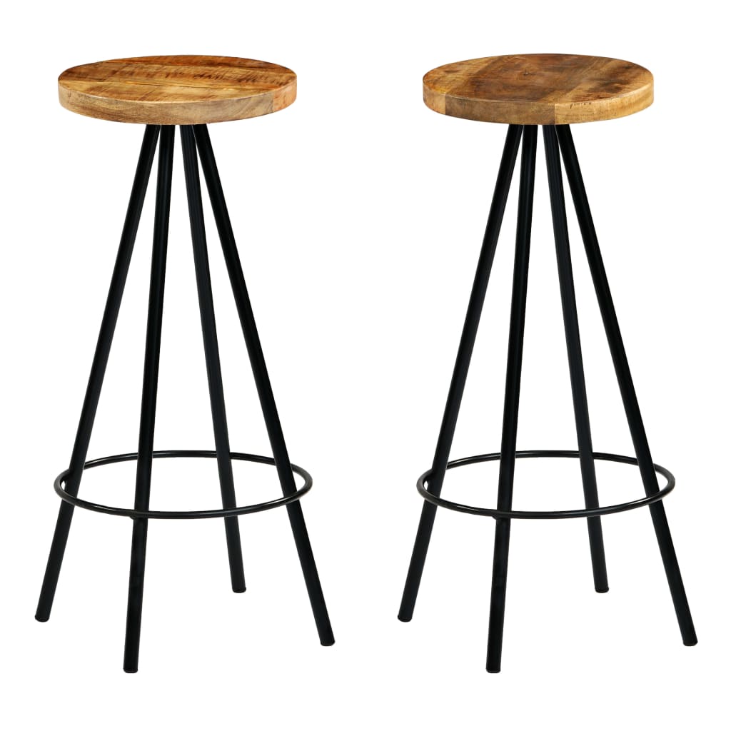 Bar Chairs 4 Pcs Solid Mango Wood