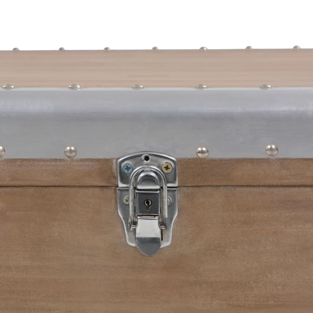 Storage Box Solid Fir Wood 91X52X40 Cm Brown