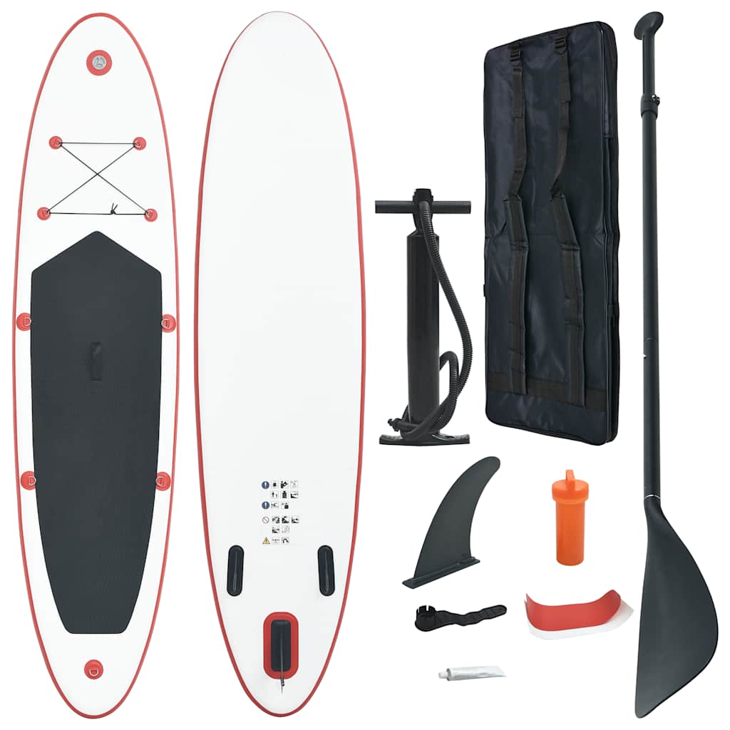 Stand Up Paddle Board Set Sup Surfboard Inflatable And White