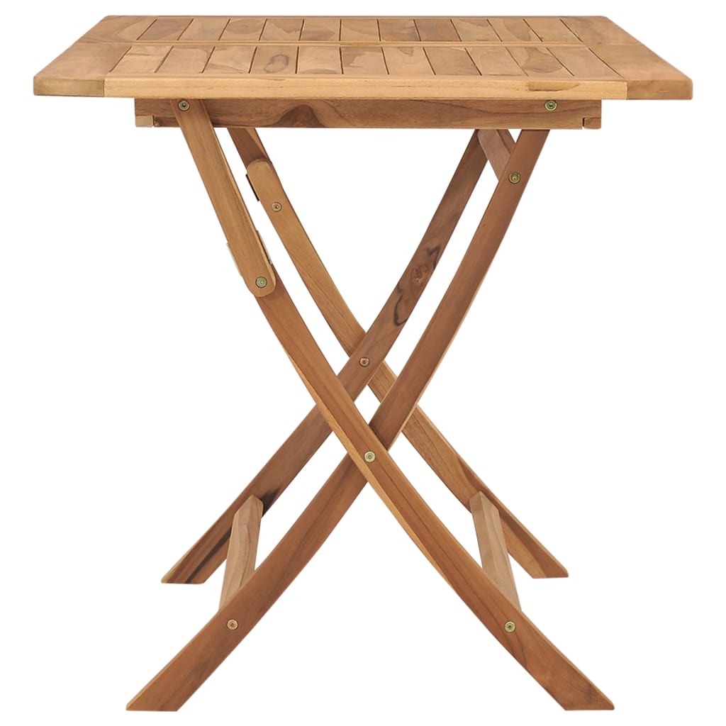 Folding Garden Table 120X70X75 Cm Solid Teak Wood