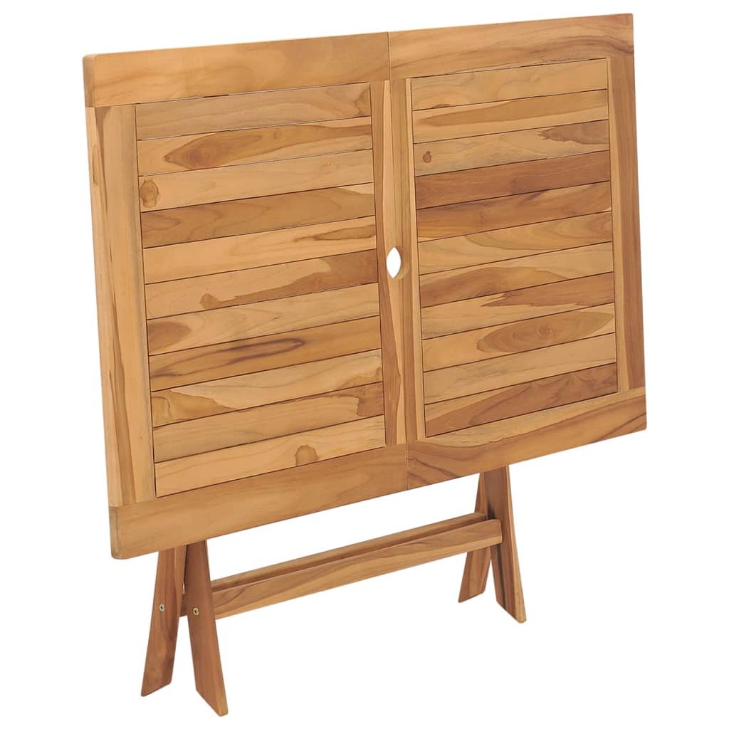 Folding Garden Table 120X70X75 Cm Solid Teak Wood