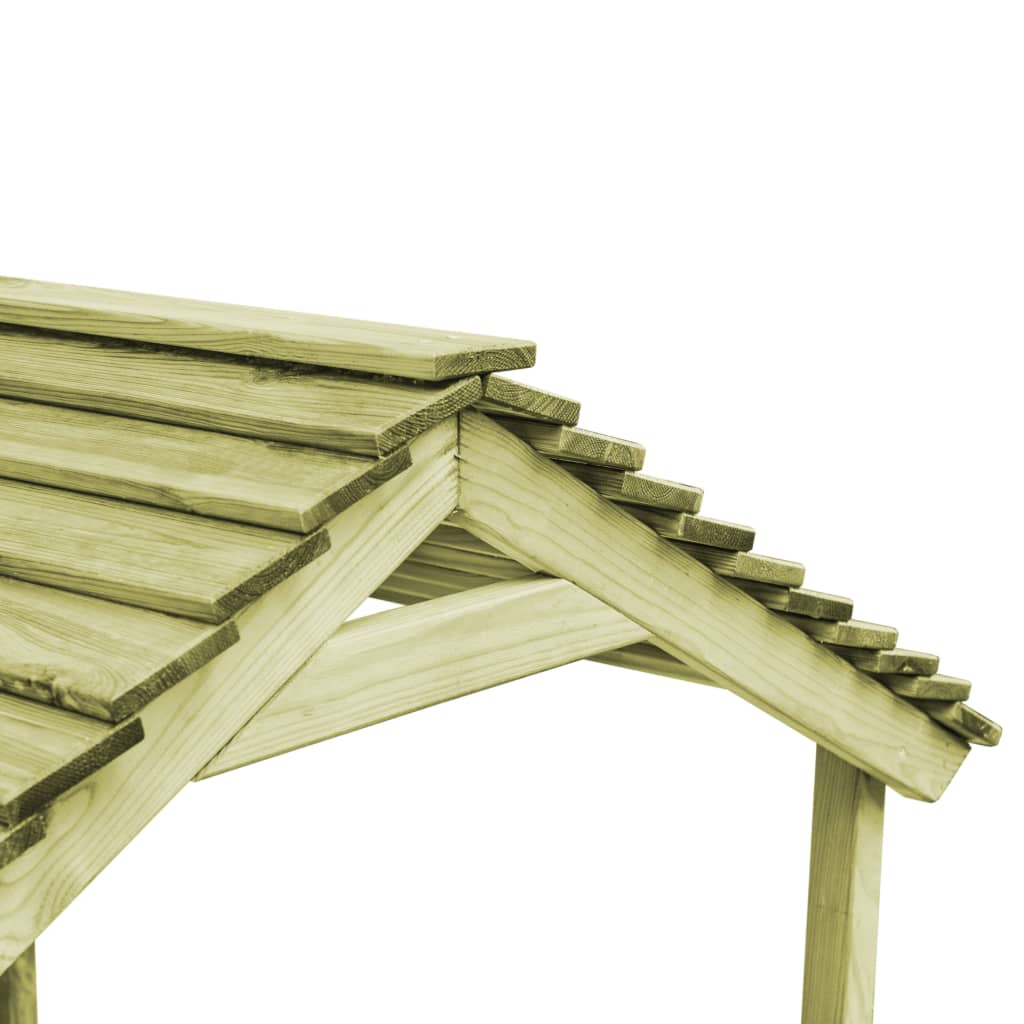 Outdoor Playhouse With Sandpit 128X120X145 Cm Pinewood