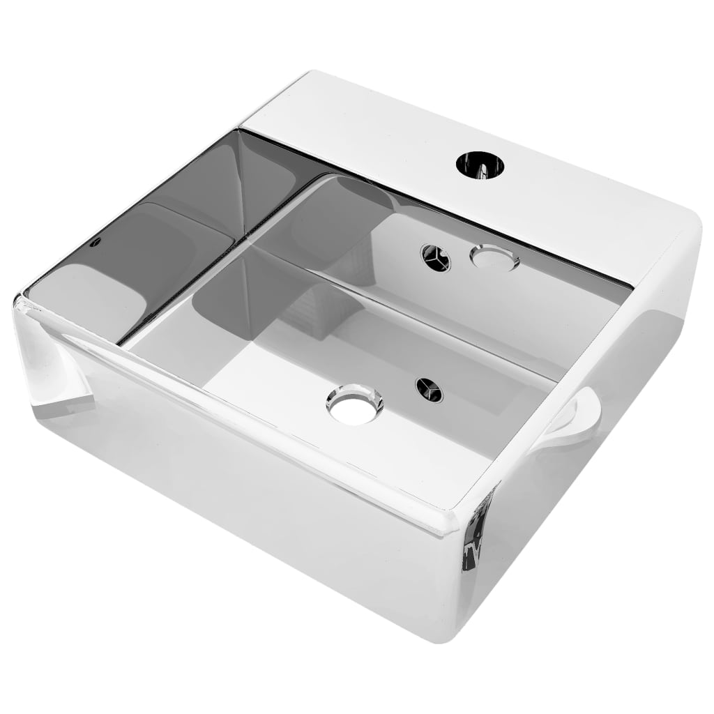 Wash Basin With Overflow 41X41X15 Cm Ceramic