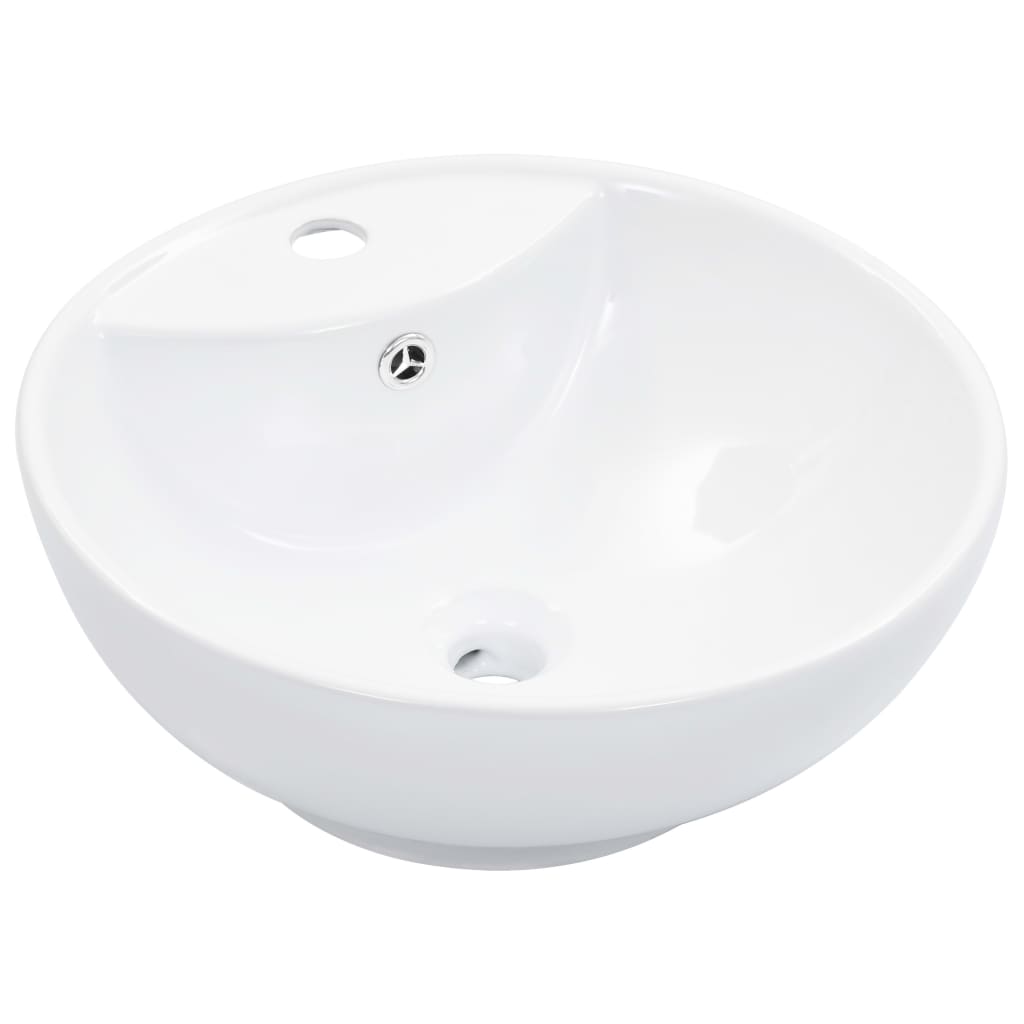 Wash Basin With Overflow 46.5X18 Cm Ceramic