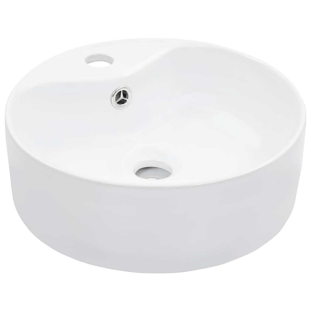 Wash Basin With Overflow 36X13 Cm Ceramic