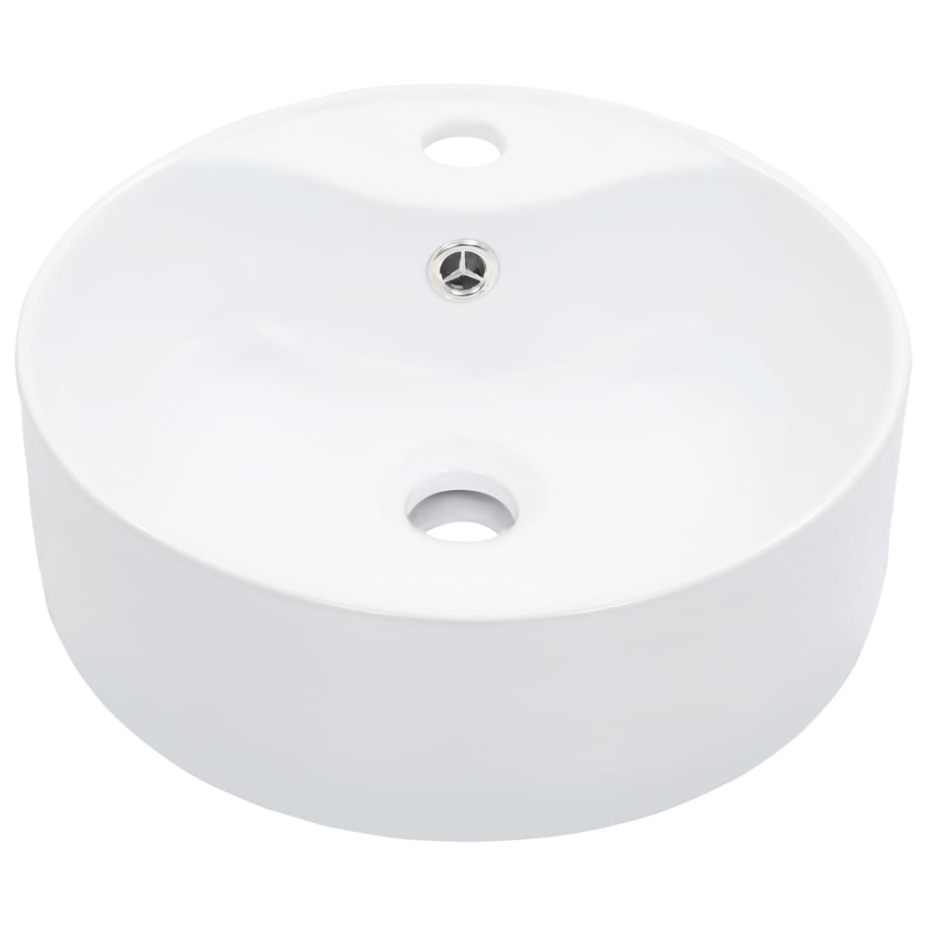 Wash Basin With Overflow 36X13 Cm Ceramic