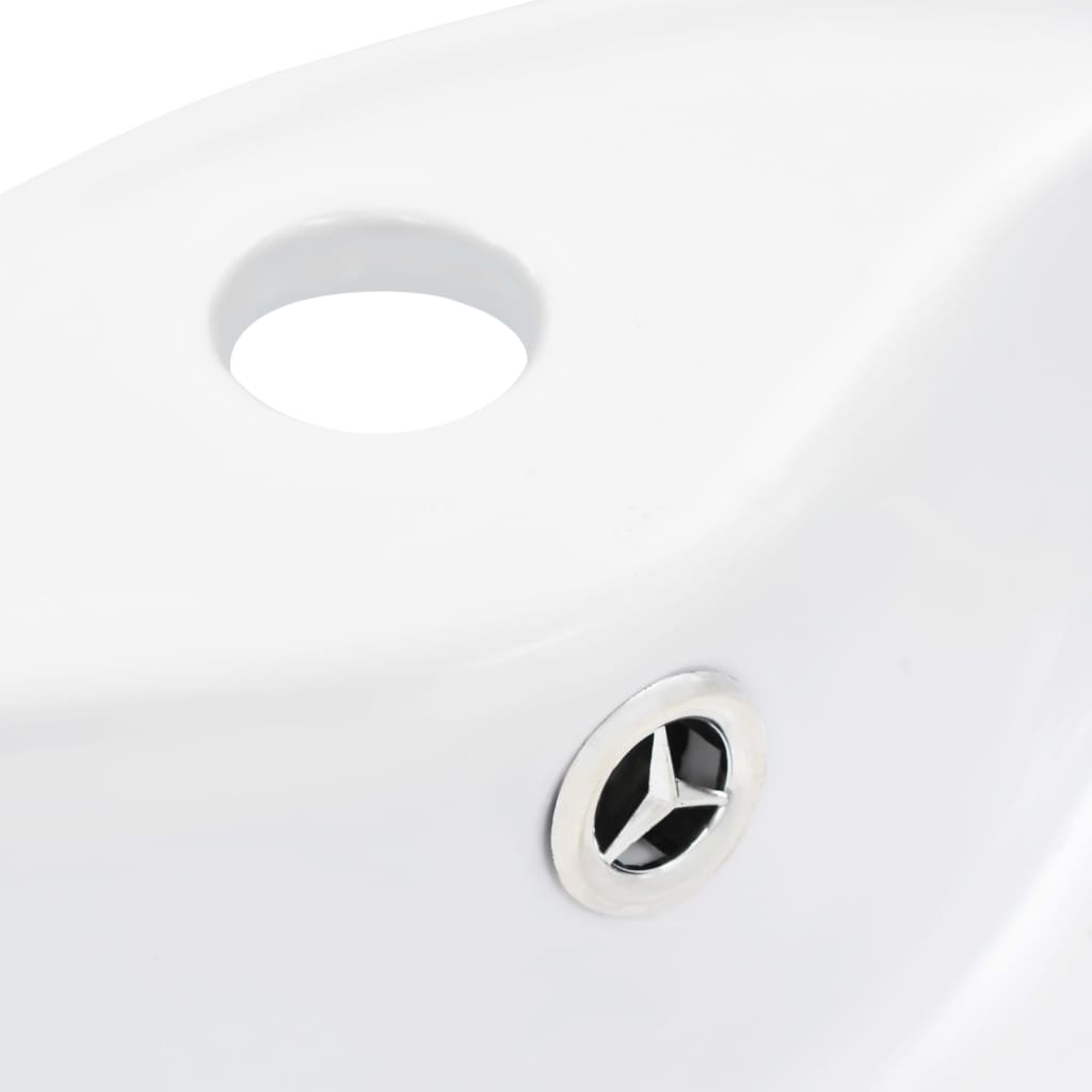 Wash Basin With Overflow 36X13 Cm Ceramic