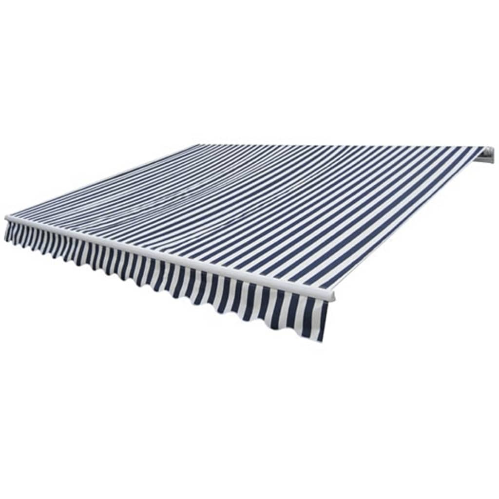 Folding Awning Manual Operated 300 Cm Blue/White